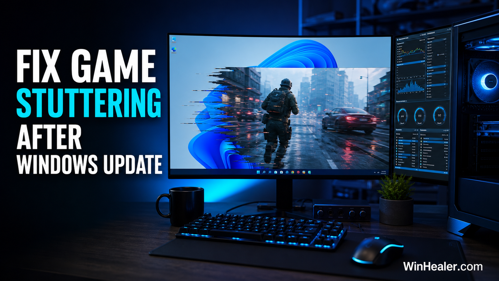 Windows gaming computer being diagnosed after an update