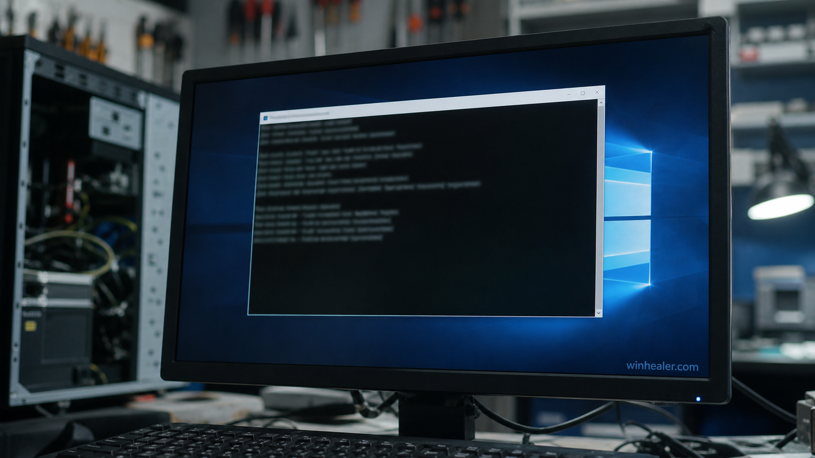 Administrator terminal used to repair Windows system files