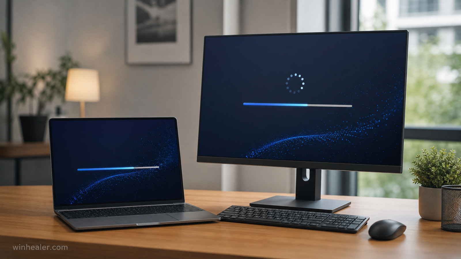 Windows 11 feature update installation on a modern PC