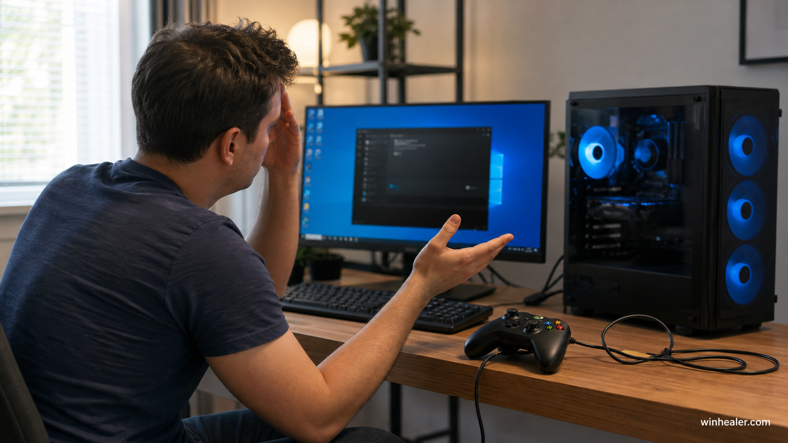 Troubleshooting controller input components for a Windows game