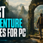 Explorer entering ancient ruins with Best Adventure Games for PC headline