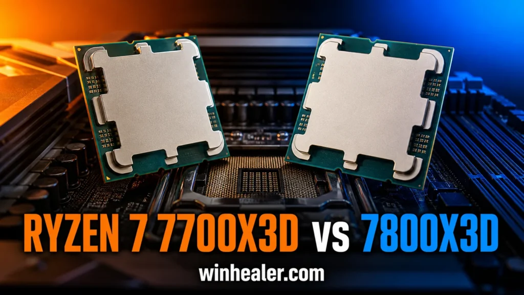 Ryzen 7 7700X3D versus Ryzen 7 7800X3D AM5 processor comparison