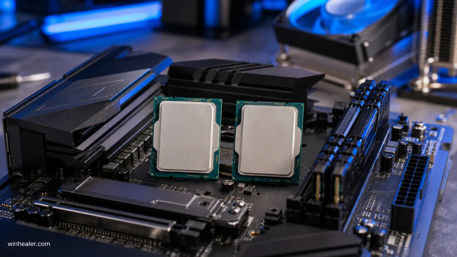 Intel Core Ultra 7 270K Plus and 265K processors on an LGA1851 motherboard