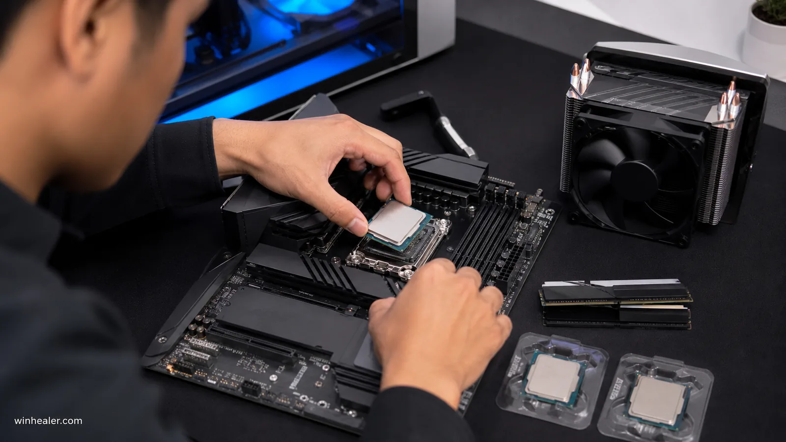 Desktop PC cooling and DDR5 memory for an Intel Core Ultra processor build