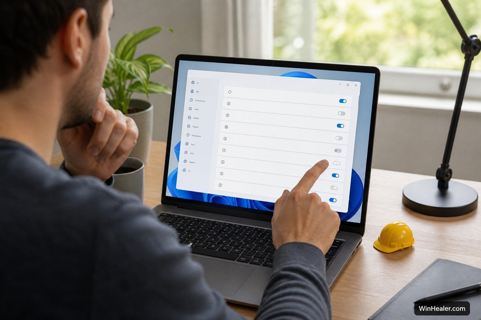 Windows Insider carefully reviewing a list of experimental feature switches