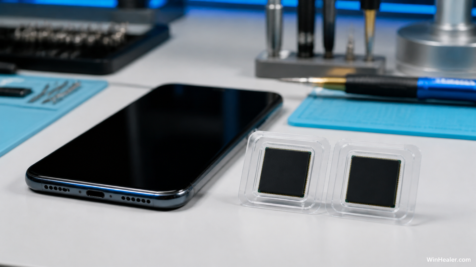 Generic smartphone and mobile memory chips representing higher LPDDR costs in 2026