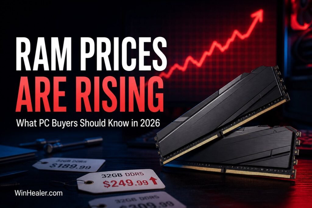 DDR5 RAM price increase in 2026 with rising market chart