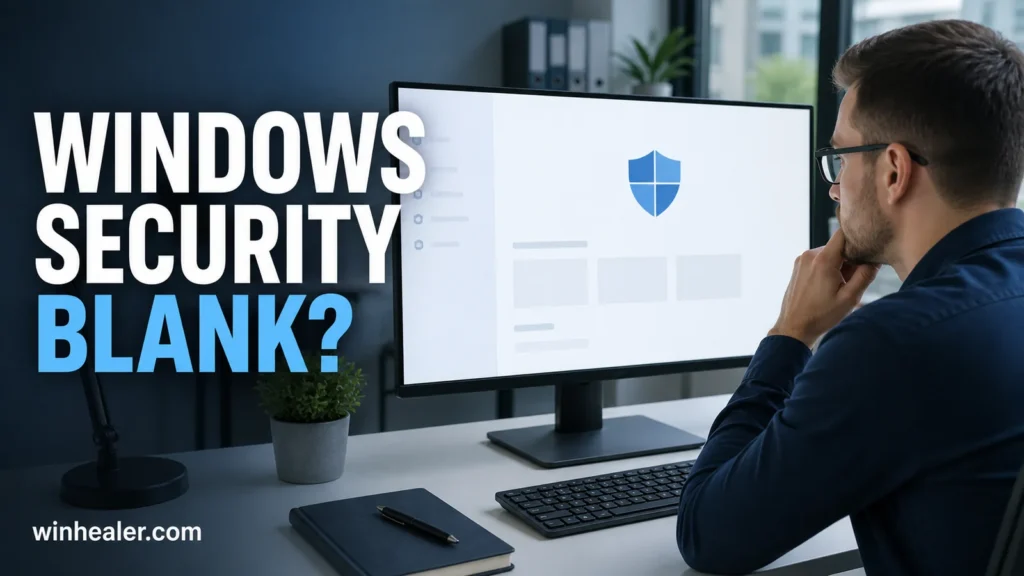 Repair Windows Security when the app opens blank or will not start